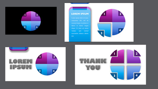 Purple-Blue Gradient 4-Quadrant Strategy Deck