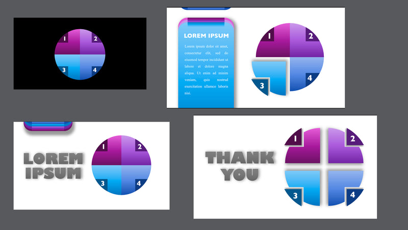 Purple-Blue Gradient 4-Quadrant Strategy Deck